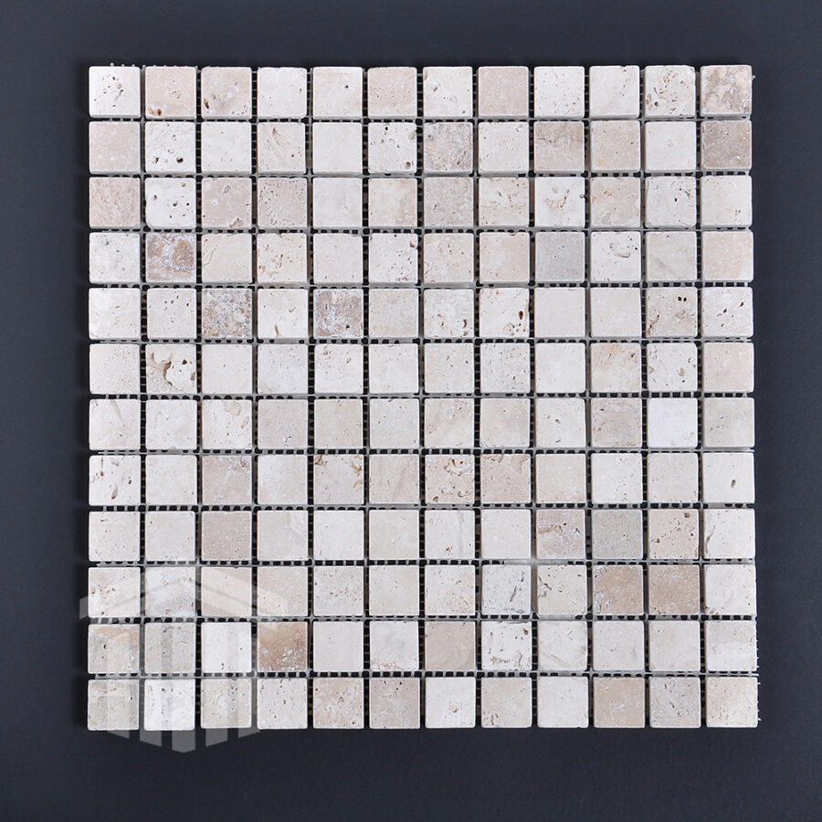 produs mozaic travertin classic antichizat 2.3x2.3x1cm