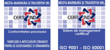 CertIND Certificare ISO 9001 - ISO 50001 Fabricare a articolelor ceramice Mesta Marmura si Travertin