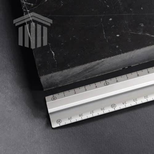 Contratreaptă Marmură Nero Marquina Lustruită Bizotata 1L 130 x 16 x 2cm