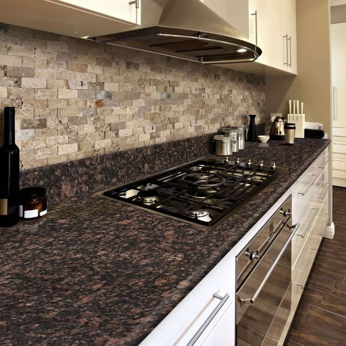 blat granit tan brown lustruit semilastra - Granit Tan Brown Fiamat Semilastra 2CM