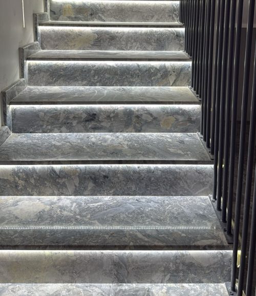 Glaf Marmură Aqua Blue Lustruită Bizotat 1L 110 x 20 x 2cm